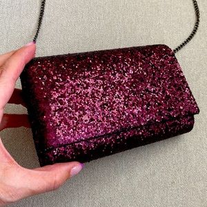 Purple glitter purse